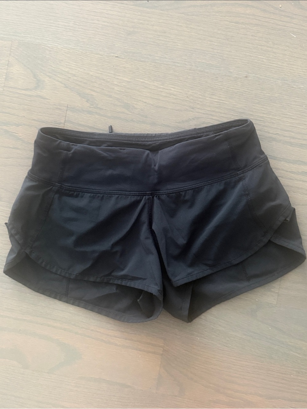 lululemon athletica Black Layered Skirt-Style Athletic Shorts